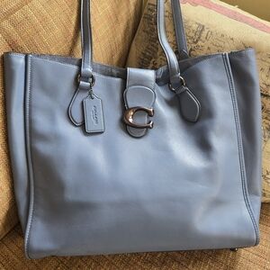 COACH THEO TOTE BAG BLUE